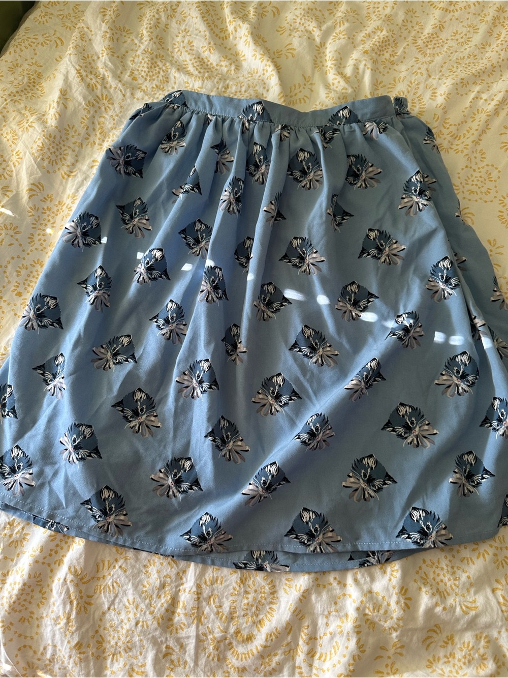 ModCloth Blue Floral A-Line Skirt